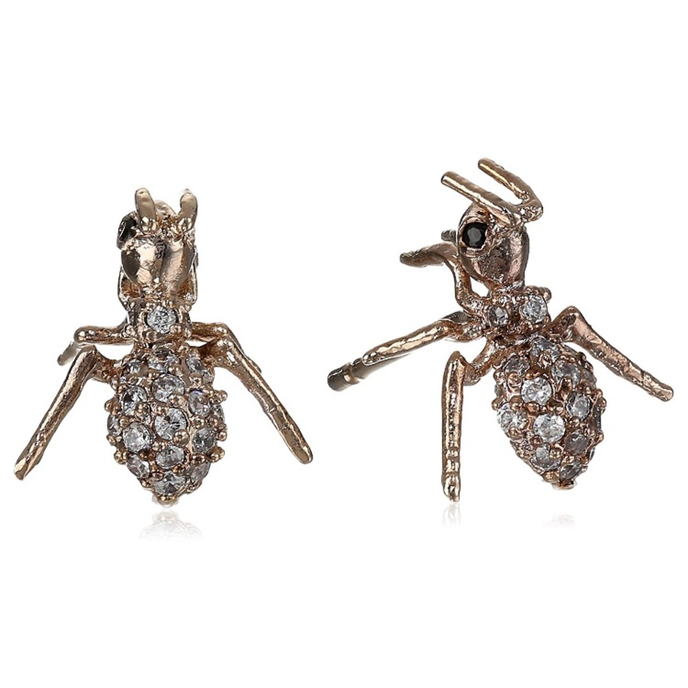 Tai 18K Gold Encrusted Ant Post Stud Earrings